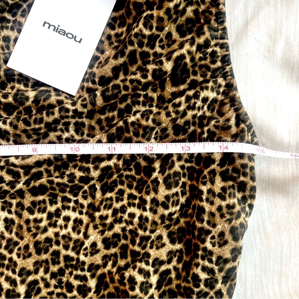 Miaou ‘Cam’ Chic Leopard Print Sleeveless Top, NEW - Picture 11 of 16